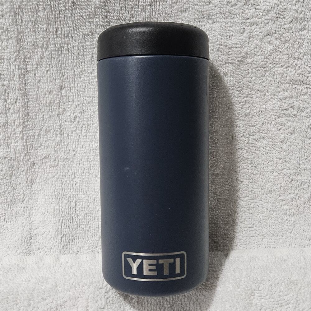 YETI Rambler 12 oz Colster Can Insulator Navy Blue Black Gasket